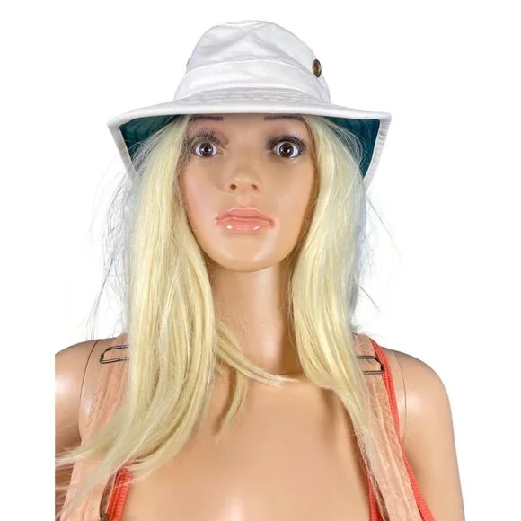 Tilley Endurables T4 Cotton Duck Sun Hat 6 7/8 XS 55.5cm Vintage HTF Ivory Green - Picture 9 of 15